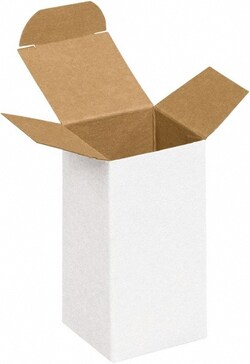 MSC 2X2X4 WHT REVERSE TUCK FLD CARTON, Quantity: Each of 1