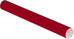 MSC&nbsp;2X18 RED MAILING TUBE W/CAP