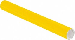MSC&nbsp;2X18 YLW MAILING TUBE W/CAP