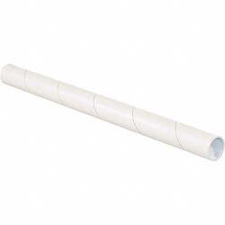 MSC Made in USA P1524W 1-1/2" Diam x 24" Long Round White Mailing Tubes