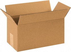 MSC 1266 6" Wide x 12" Long x 6" High Rectangle Corrugated Shipping Box