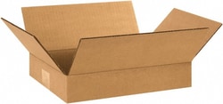 MSC 1292 9" Wide x 12" Long x 2" High Rectangle Corrugated Shipping Box