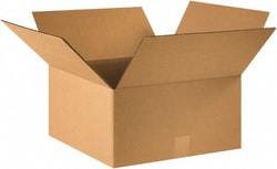 MSC Made in USA 16168 16" Wide x 16" Long x 8" High Rectangle Corrugated