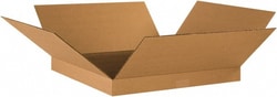 MSC 18X18X2 KRAFT FLAT CORRUGATED BOX