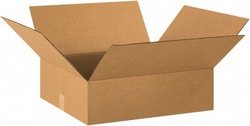 MSC 20X18X6 KRAFT FLAT CORRUGATED BOX, Quantity: Each of 1