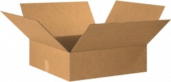 MSC 20X20X6 KRAFT FLAT CORRUGATED BOX, Quantity: Each of 1
