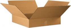 MSC 22X22X4 KRAFT FLAT CORRUGATED BOX
