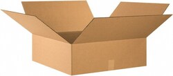 MSC 24X24X8 KRAFT FLAT CORRUGATED BOX, Quantity: Each of 1