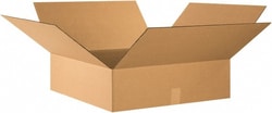 MSC 24X24X7 KRAFT FLAT CORRUGATED BOX, Quantity: Each of 1
