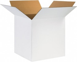MSC 24X24X24 WHT CORRUGATED BOX, Quantity: Each of 1