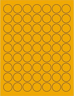 MSC Tape Logic LL191OR Pack of (6300), 1" x 1" Fluorescent Orange Paper