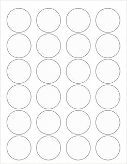 MSC&nbsp;Tape Logic Circle Laser Labels, 1 5/8 in, Clear, 2400/Case
