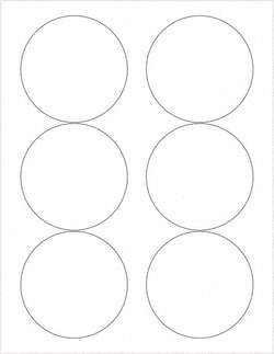 MSC 3.33 WHT 600/CS CIRCLE LASER LABEL, Quantity: Pack of 600