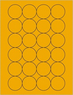 MSC Tape Logic LL196OR Pack of (2400), 1.6667" x 1-21/32" Fluorescent Orange