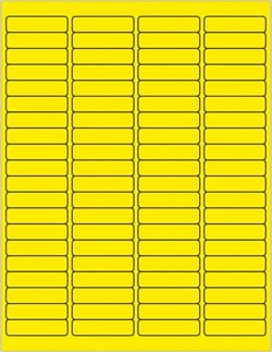 MSC&nbsp;Tape Logic Laser Labels, Yellow, 1-15/16 x 1/2 in, 8000/Pk