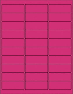 MSC 2-5/8X1 PINK 3000/CS FLUOR REMV RECT LASER LBL, Quantity: Pack of 3000
