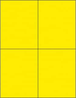 MSC Tape Logic LL183YE Pack of (400), 4-1/4" x 5-1/2" Fluorescent Yellow