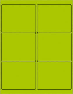 MSC Tape Logic LL180GN Pack of (600), 4" x 4" Fluorescent Green Paper Laser