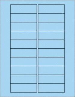 MSC&nbsp;Tape Logic Rectangle Laser Labels, 3x1 in, Pastel Blue, 2000/Pack