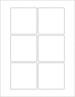 MSC 3X3 WHT 600/CS RECTANGLE LASER LABEL, Quantity: Pack of 600