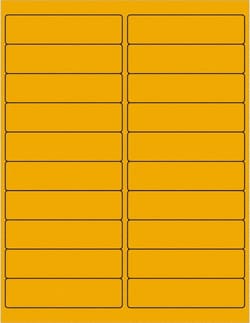MSC&nbsp;Tape Logic Laser Labels, Fluorescent Orange, 4 x 1, 2000/Pk