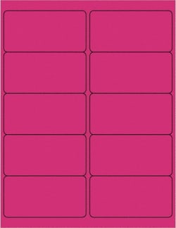 MSC Tape Logic LL178PK Pack of (1000), 4" x 4" Fluorescent Pink Paper Laser