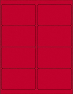 MSC Tape Logic LL179RD Pack of (800), 4" x 4" Fluorescent Red Paper Laser