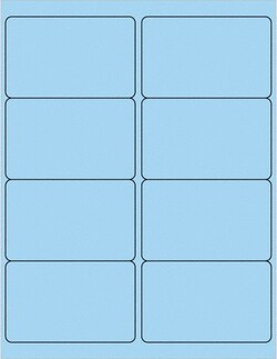 MSC Tape Logic LL179BE Pack of (800), 4" x 4" Pastel Blue Paper Laser Labels