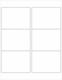 MSC Tape Logic LL126 Pack of (600), 4" x 4" White Paper Laser Labels For