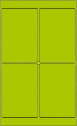 MSC&nbsp;Tape Logic Label, Fluorescent Green, 6 x 4 in, 400/Roll