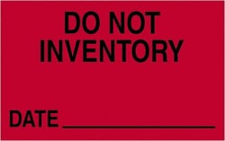 MSC&nbsp;1.25X2DNT INV RD 500RL TAPE LOGIC FLUOR LABEL