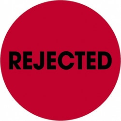 MSC&nbsp;2 REJECTED RED 500/RL TAPE LOGIC FLUOR LABEL