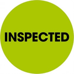 MSC 2INSPCT CIRC GRN 500RL TAPE LOGIC FLUOR LABEL, Quantity: Each of 1