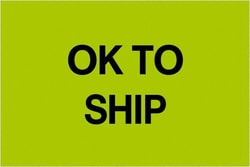 MSC&nbsp;2X3OK SHIP GRN 500/RL TAPE LOGIC FLUOR LABEL