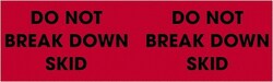 MSC Tape Logic DL3091 10" x 10" Fluorescent Red Paper Shipping Label For