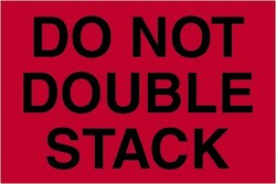 MSC Tape Logic DL1317 6" x 6" Fluorescent Red Paper Shipping Label For