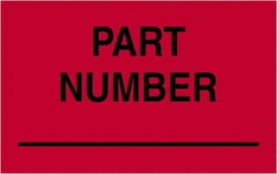MSC&nbsp;PART NUMBER RED 500/RL TAPE LOGIC FLUOR LABEL