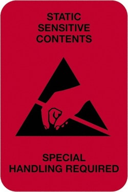 MSC&nbsp;STATIC SENSTV RD 500RL TAPE LOGIC FLUOR LABEL