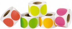 MSC 3 ASSORTED 5000/CS TAPE LOGIC INV CIRCLE LBL, Quantity: Pack of 5000