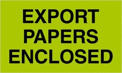 MSC Tape Logic DL2401 5" x 5" Fluorescent Green Paper Shipping Label For
