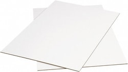 MSC SP4896W 96" Long x 48" Wide Corrugated Sheet White, Quantity: Each