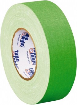 MSC 2" x 50 Yds Fluorescent Green Gaffers Tape 11 mil, Rubber Adhesive,