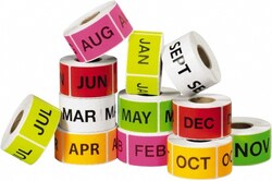 MSC&nbsp;Tape Logic Labels, Monthly, 2x3 in., Assorted, 12/Case