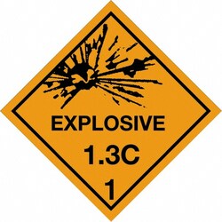 MSC Tape Logic DL5060 4" x 4" Orange/Black Paper D.O.T. Labels For Multi-Use,