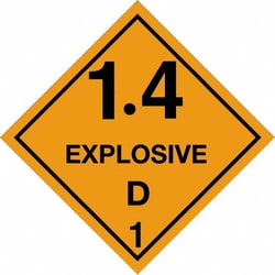 MSC Tape Logic DL5035 4" x 4" Orange/Black Paper D.O.T. Labels For Multi-Use,