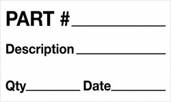 MSC Tape Logic DL1184 5" x 5" Black/White Paper Shipping Label For Multi-Use,