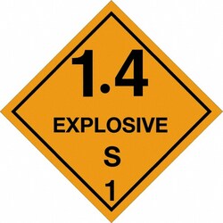 MSC Tape Logic DL5091 4" x 4" Orange/Black Paper D.O.T. Labels For Multi-Use,