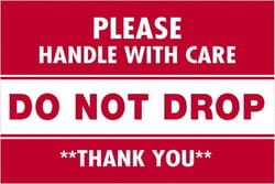 MSC&nbsp;2X3DNT DRP RD/WH 500RL TAPE LOGIC LABEL