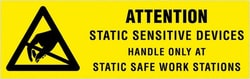MSC&nbsp;ATT STATC BL/YL 500RL TAPE LOGIC LABEL