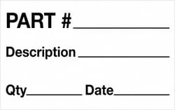 MSC PART # BLK/WHT 500/RL TAPE LOGIC LABEL, Quantity: Each of 1